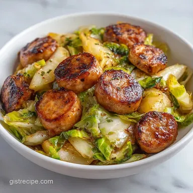 Smothered Cabbage Potatoes with Bacon Recipe Card