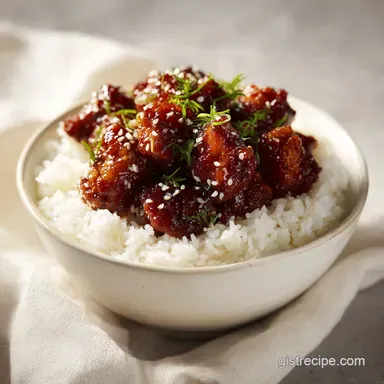 Sticky Chicken Rice Bowls in 30 Minutes Recipe Card