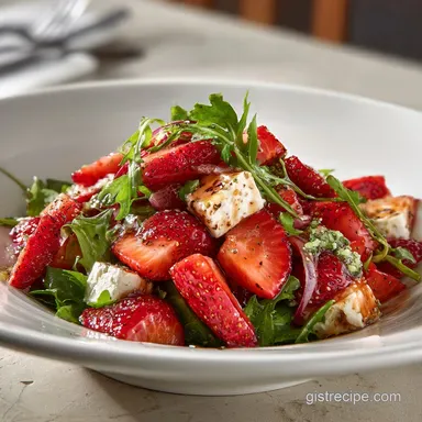 Strawberry Feta Salad for 4 Servings with Fresh Spinach