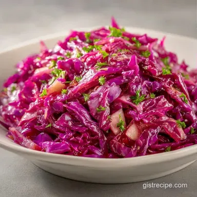 Sweet Sour Red Cabbage with Apples Recipe Card