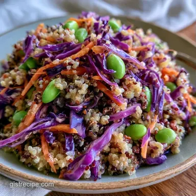 Thai Veggie Quinoa Bowl in 30 Minutes Recipe Card