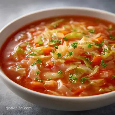 Tomato and Cabbage Soup in 45 Minutes Recipe Card