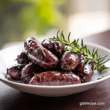 Blood Sausage Recipe with Pearl Barley Recipe Card