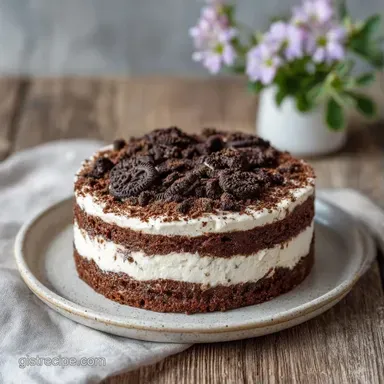Unique Cookies and Cream Cake: Velvety Recipe Card