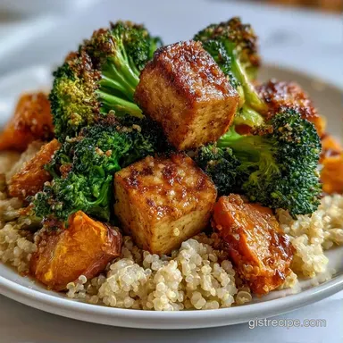 Vegan Quinoa Bowl for 4 Servings Recipe Card