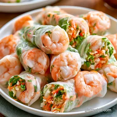 Rice Paper Rolls with Shrimp Recipe Card