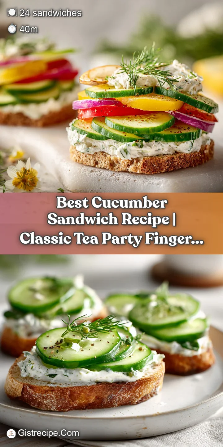 Close-up of airy white bread revealing vibrant green cucumber and flecks of fresh dill.