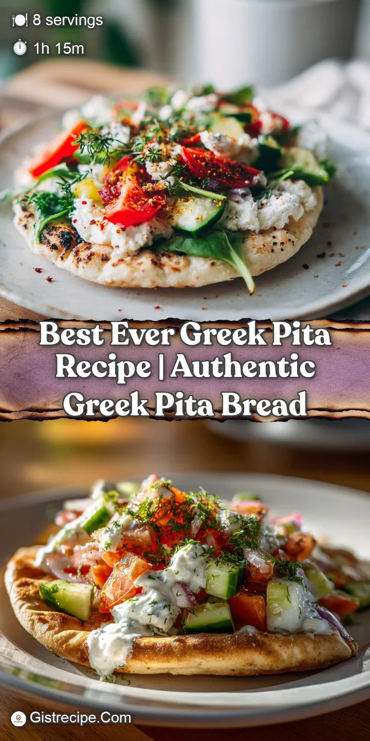 Close-up of a golden Greek pita, its surface lightly blistered, showing a soft, chewy texture.