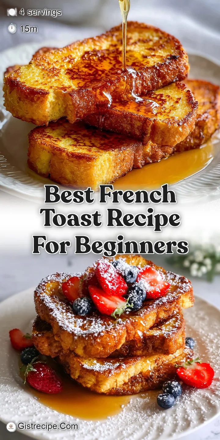 Close-up of browned French toast, the crust kissed with crisp edges, soaking up syrup. Visible egg custard texture. Mouthw...