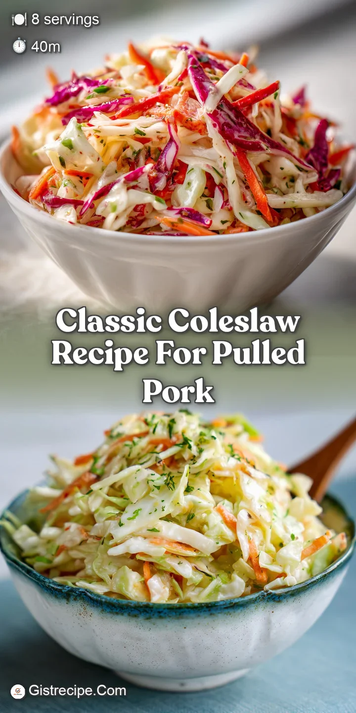Up-close shot: Crisp, refreshing coleslaw with ribbons of cabbage, carrot. Creamy, tangy dressing coats every strand.