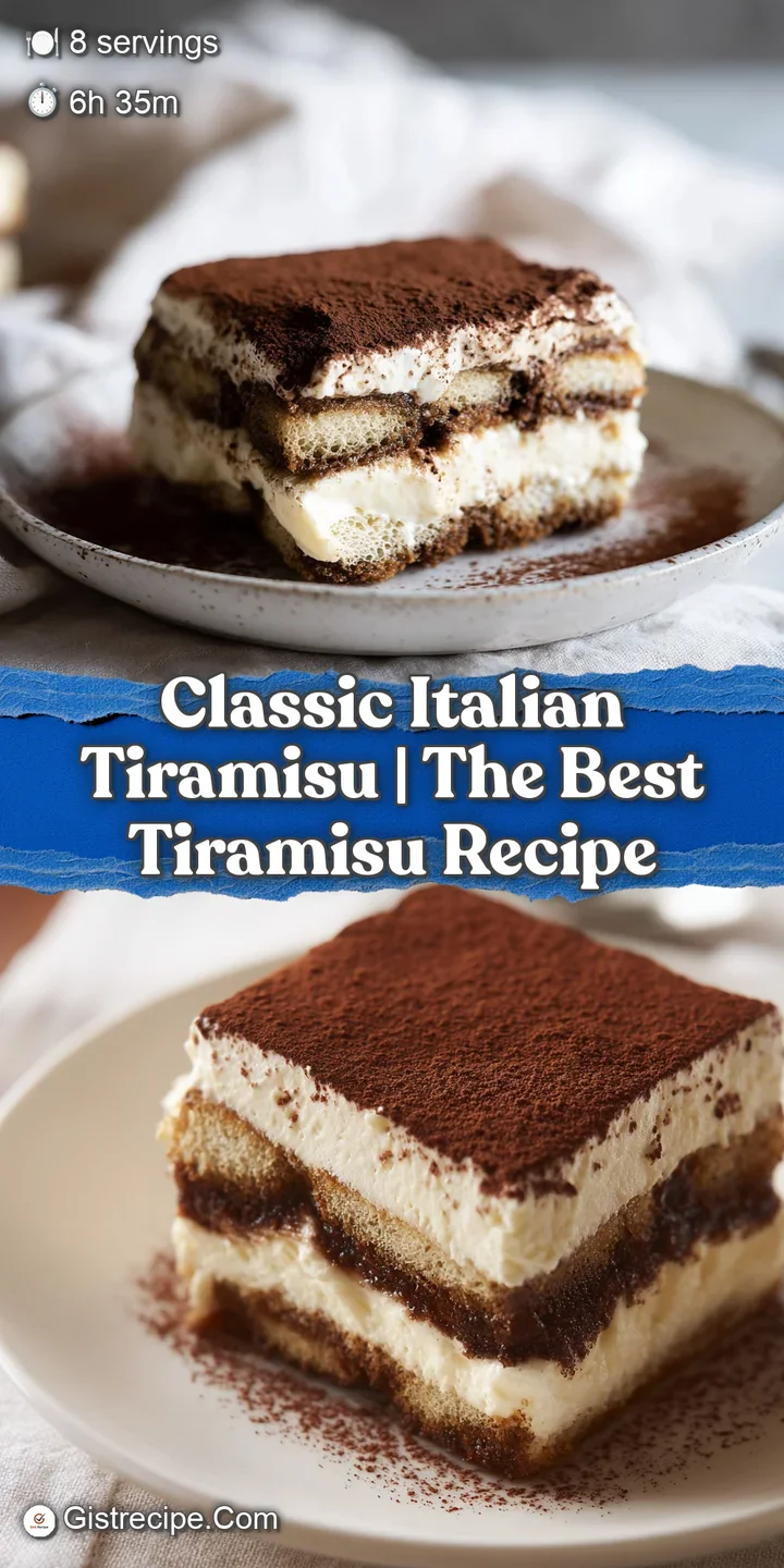 Close-up of velvety cream peaks topped with fine cocoa powder and moist, coffee-soaked sponge cake layers.