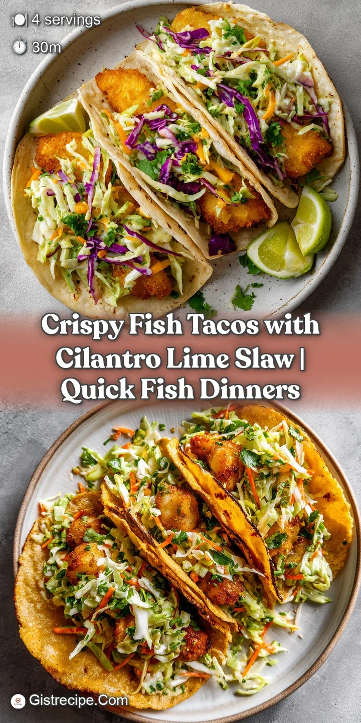 Close-up of a crunchy golden fish fillet topped with zesty lime cream and crisp shredded cabbage in a warm tortilla.