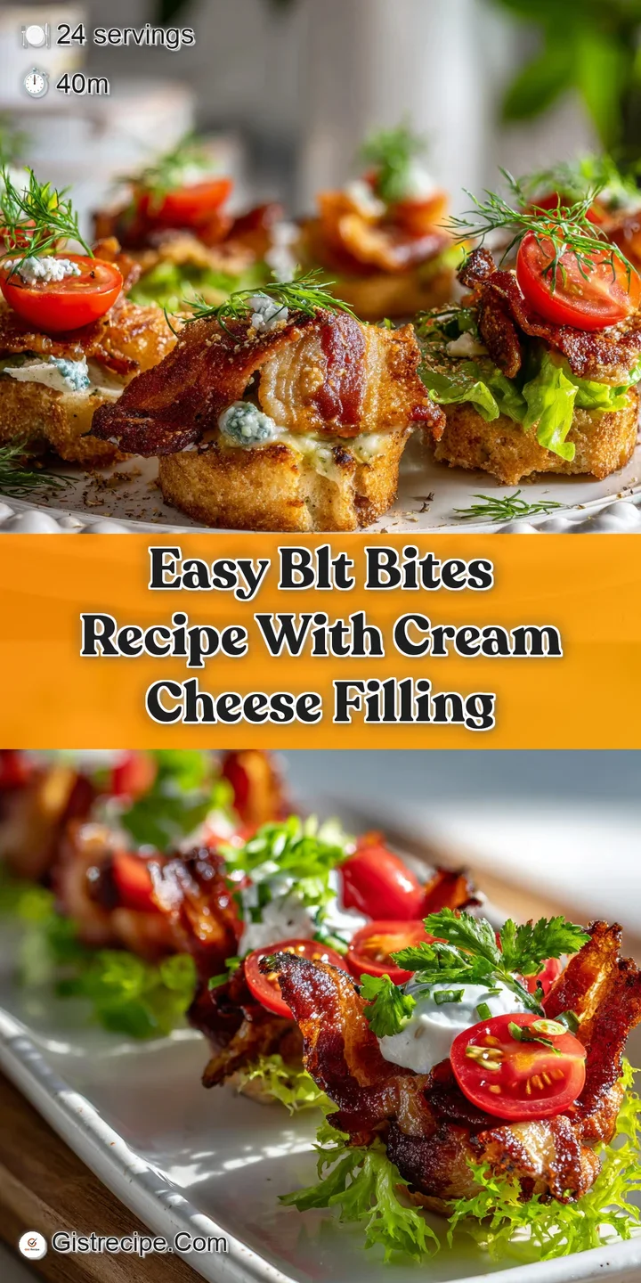 Close-up of a BLT bite showing creamy cheese, smoky bacon, juicy tomato, and vibrant green lettuce on toasted bread.