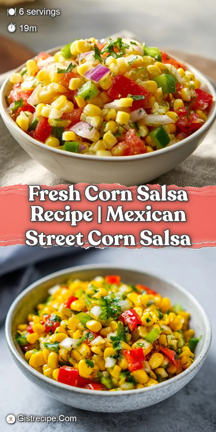 Close-up of bright yellow corn kernels mixed with diced red onion and fresh green herbs.