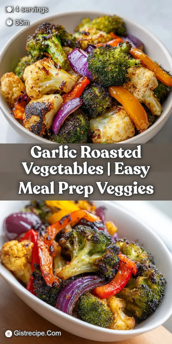 Close-up of tender, charred cauliflower and carrots glazed in oil with toasted garlic bits and fresh herb sprigs