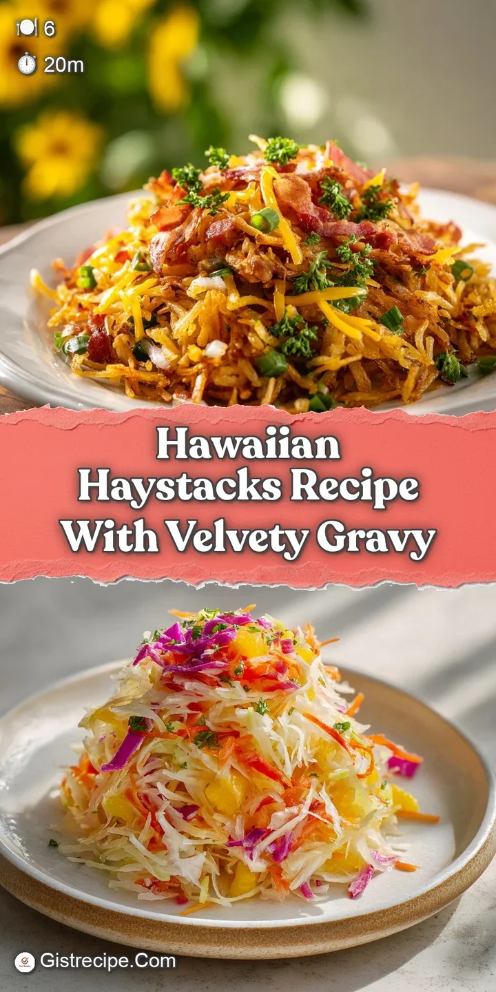 Close-up of Hawaiian haystacks showcasing the creamy sauce, tender chicken, sweet pineapple, and crispy noodle textures.