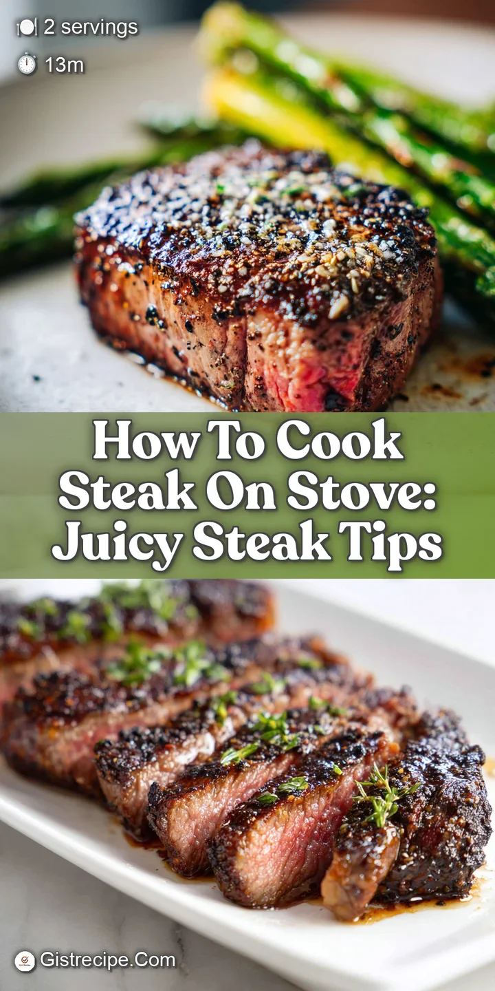 Close-up of a juicy, pan-seared steak with a rich brown exterior, showing tender, pink meat inside.