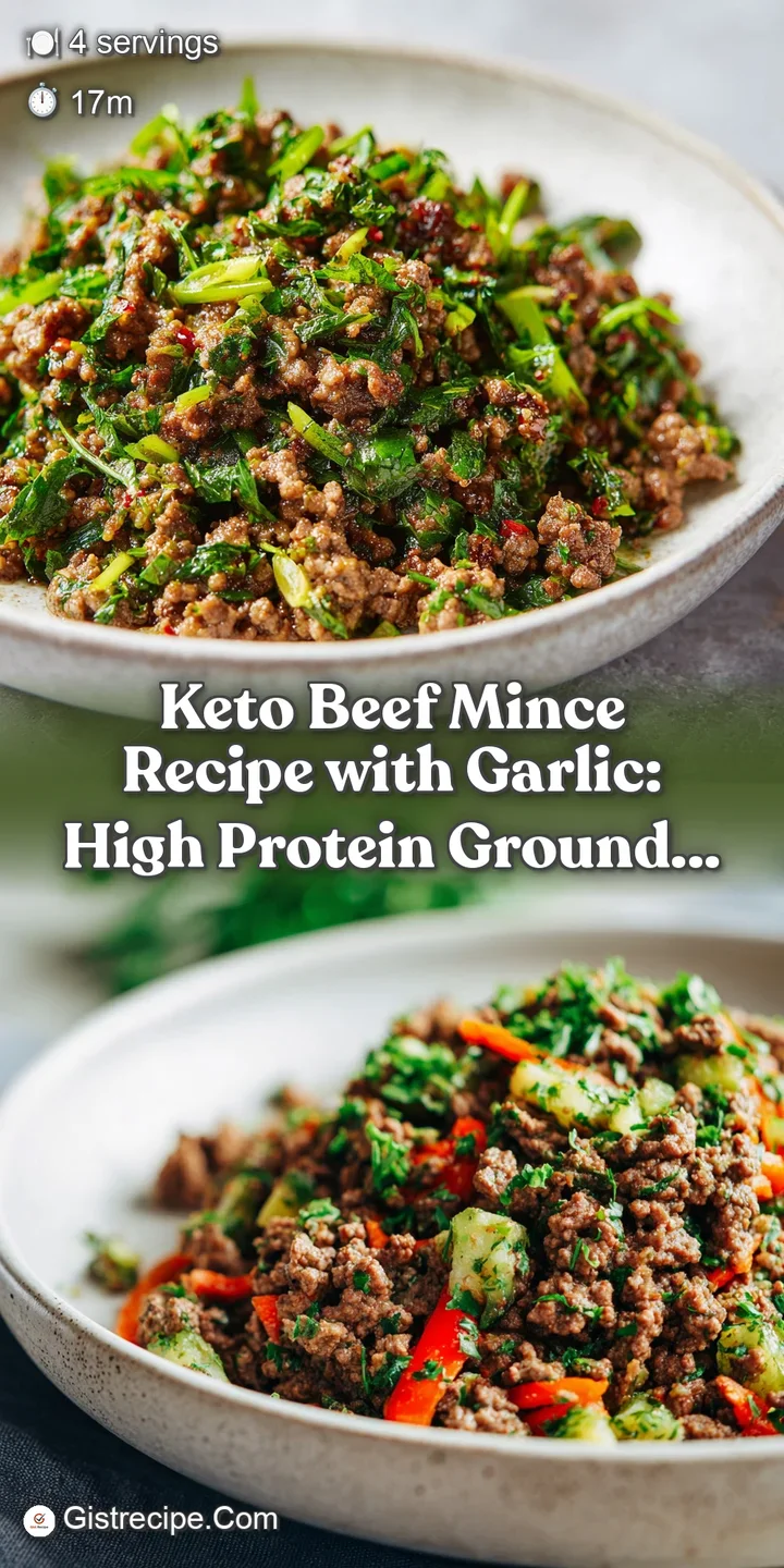 A tantalizing close-up reveals the moist, browned beef mince with glistening garlic, promising a flavorful and satisfying ...