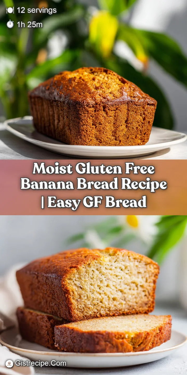 Close-up of soft, moist gluten-free banana bread, showing the airy interior and caramelized crust. Hints of warm spices ar...