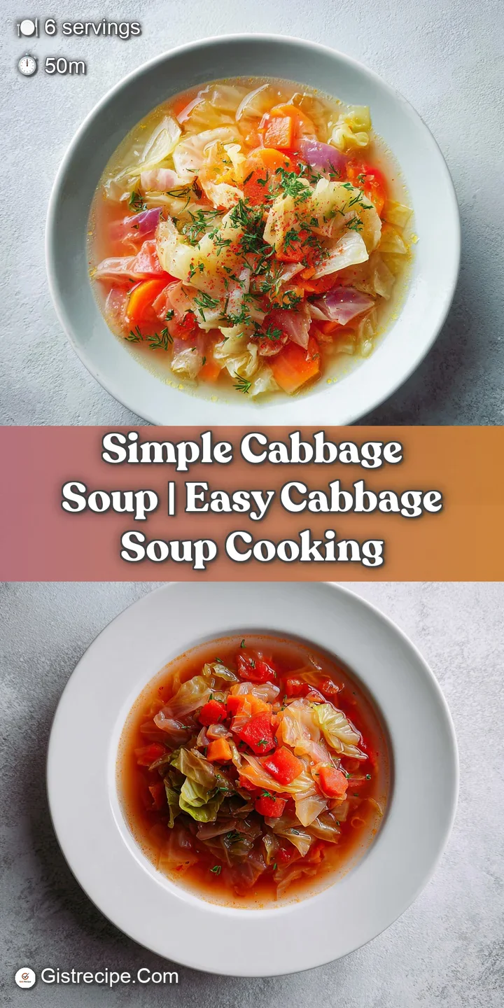 Close-up shot of glistening cabbage soup, highlighting the soft textures of the vegetables in a savory broth.