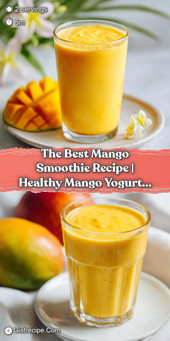 Close-up of a creamy mango smoothie, showing its thick texture and bright, sunlit hue.