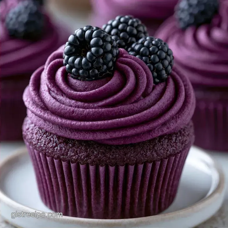 Black Raspberry Cupcakes with Coconut Sugar