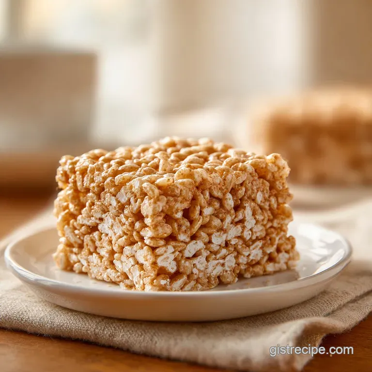 Crisp, golden cereal squares artfully arranged on a rustic wooden board, inviting a bite.