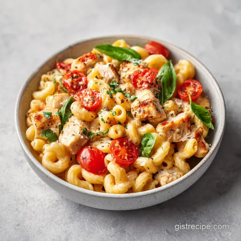 Creamy Bruschetta Chicken Pasta for 4