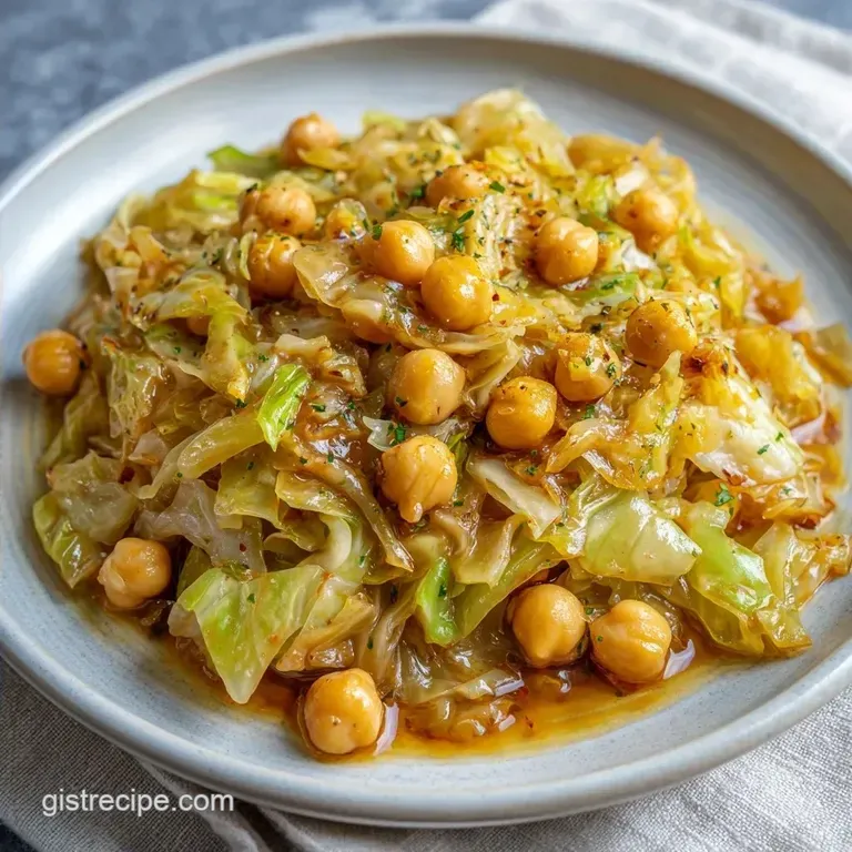 Cabbage and Chickpeas: Smoky and Tender