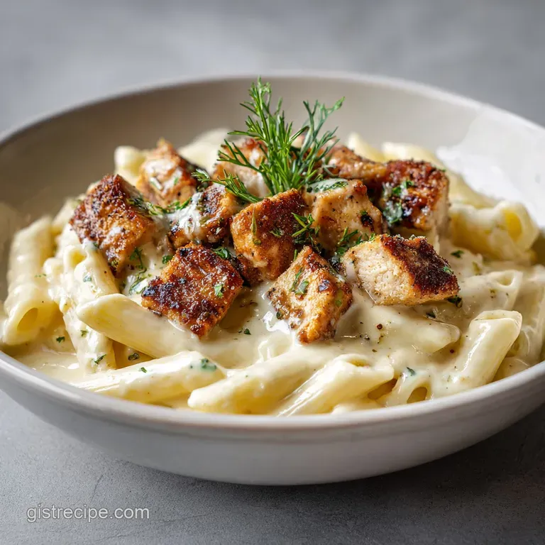 Chicken Alfredo Pasta Bake: Creamy and Golden