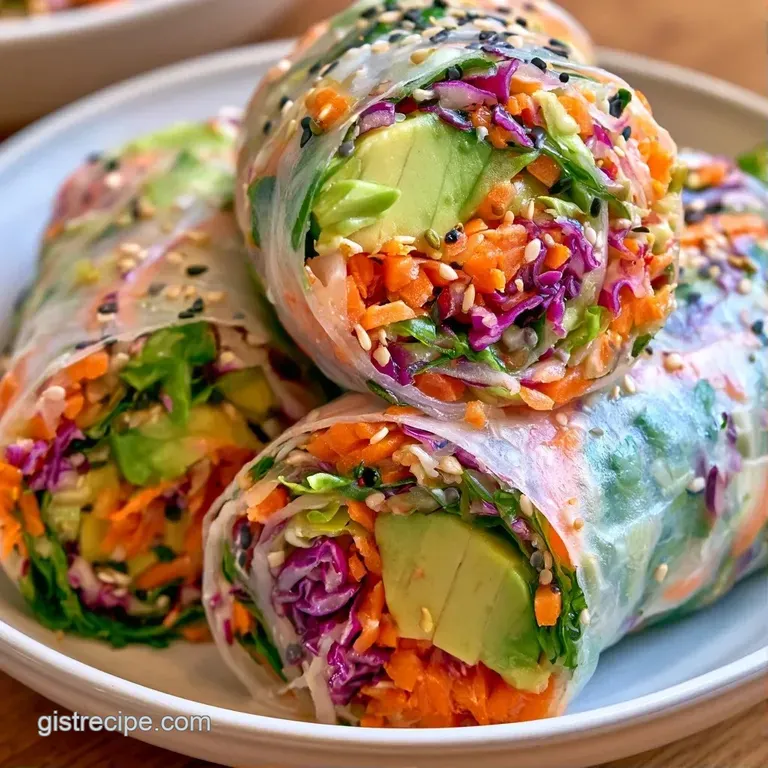 Three sliced rolls neatly arranged on a white ceramic plate with bright lime wedges and fresh cilantro sprigs.