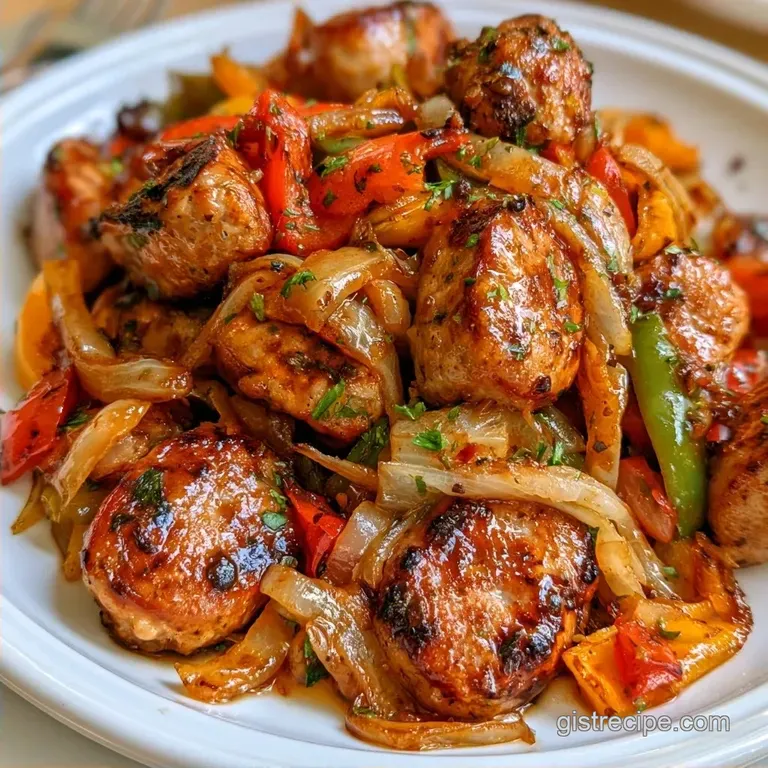 One Pan Italian Chicken Sausage Peppers