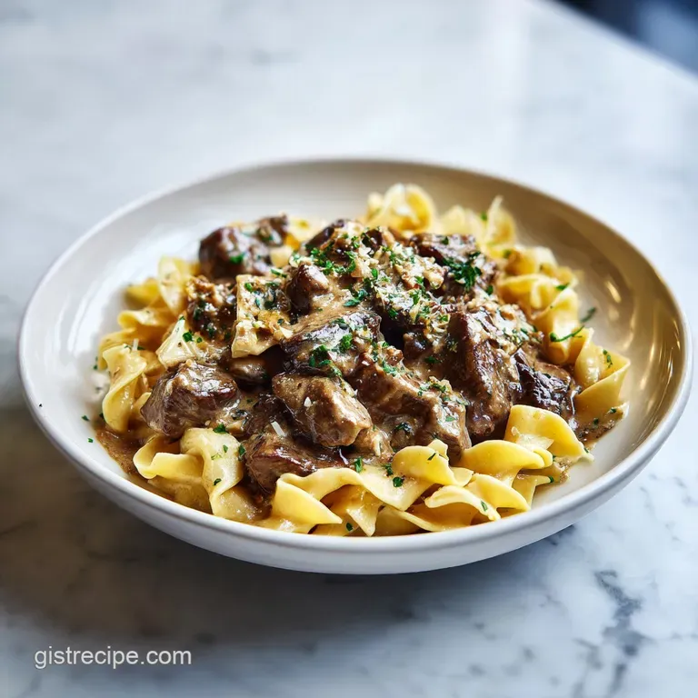 Classic Beef Stroganoff: Creamy and Savory