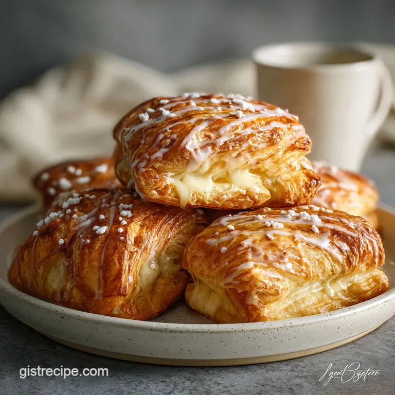 Easy Cream Cheese Danish with Vanilla Glaze