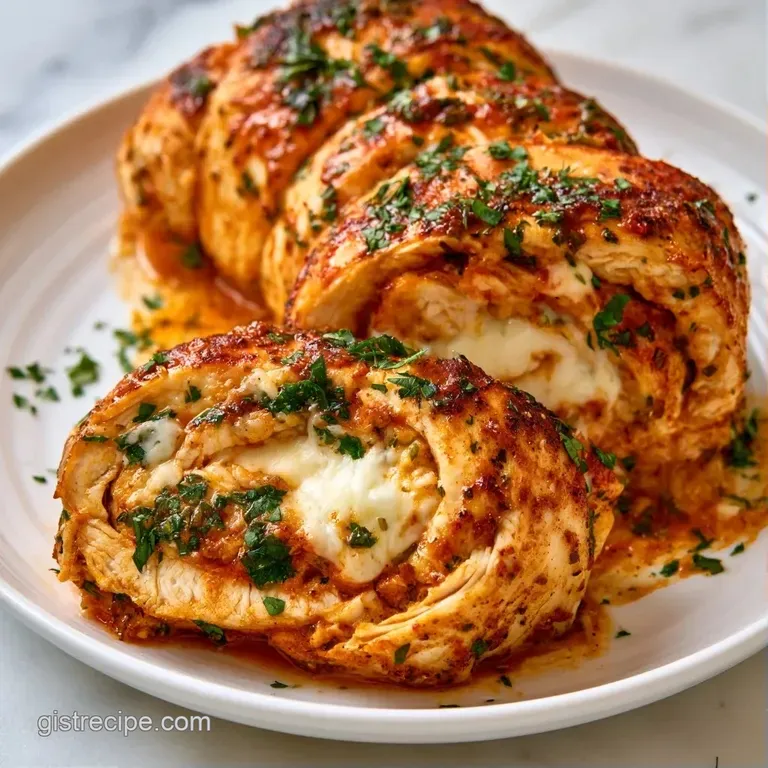 Neatly arranged golden poultry spirals on a slate board, garnished with fresh microgreens and a side of creamy sauce.