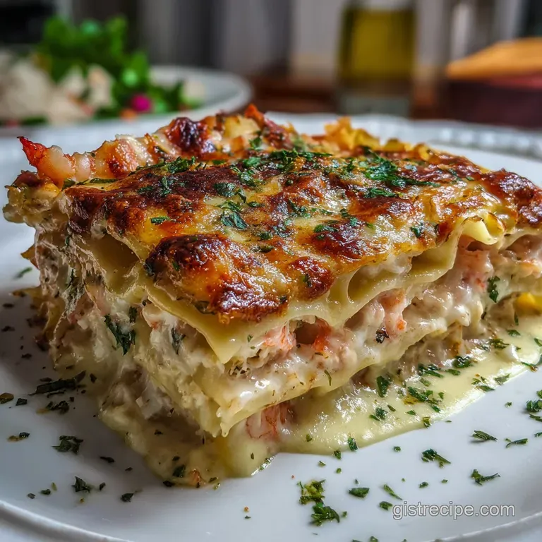 Creamy Seafood Lasagna: Velvety Rich Pasta