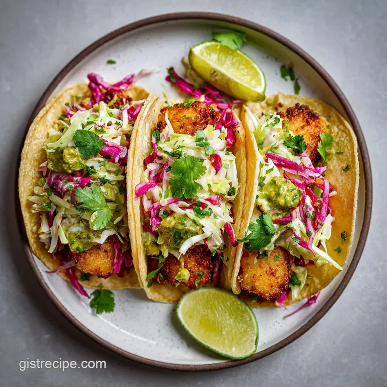 Crispy Fish Tacos with Cilantro Lime Slaw