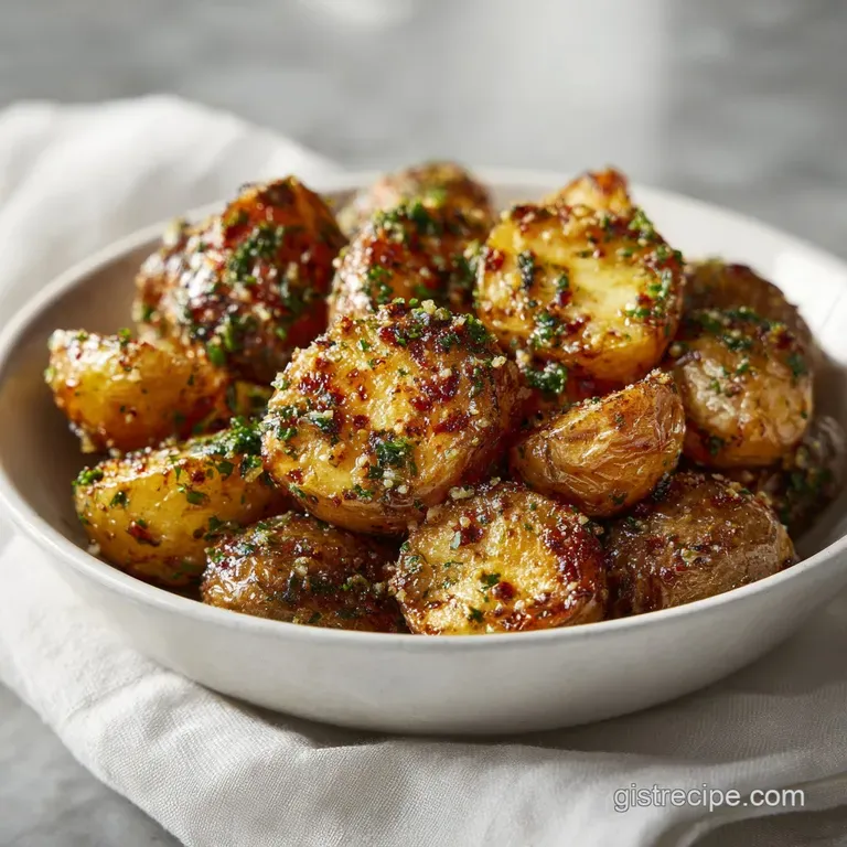A rustic ceramic bowl overflowing with steaming, golden-brown potato wedges, lightly coated in melted parmesan cheese.
