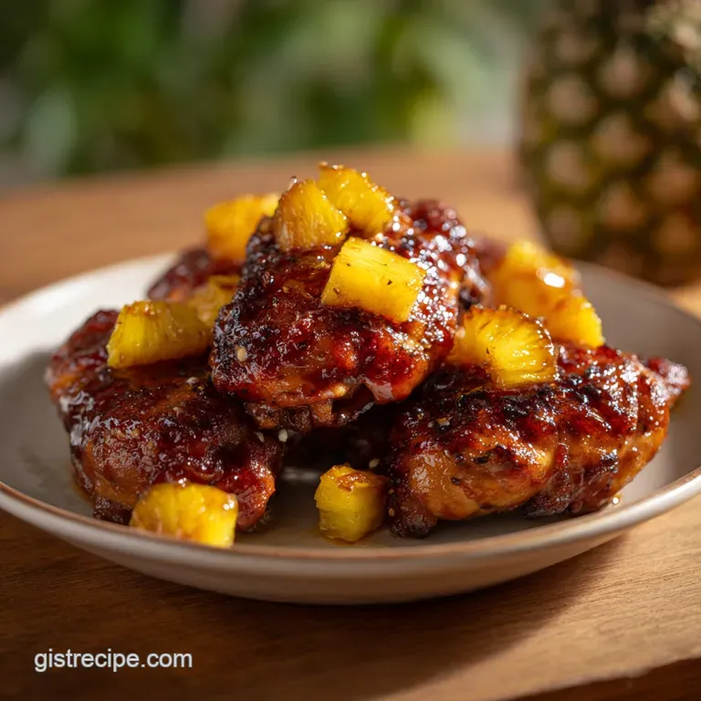 Crockpot Pineapple BBQ Chicken: Tender and Tangy