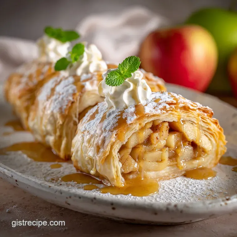 Easy Apple Strudel Recipe: Crispy Puff Pastry