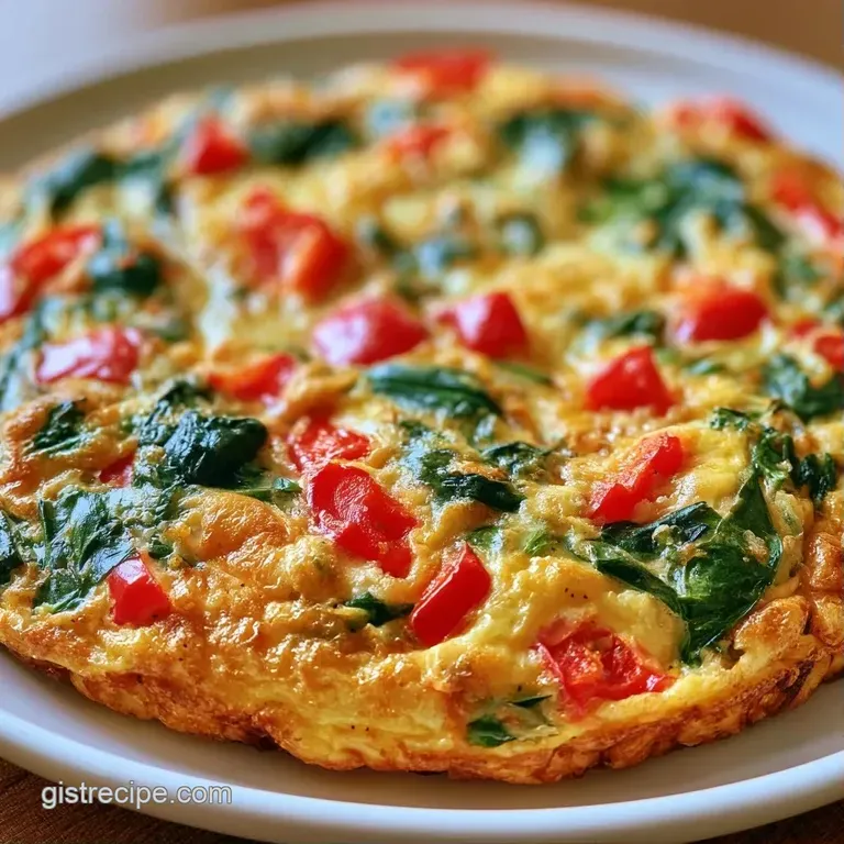 A thick slice of golden egg bake on a white plate, garnished with fresh parsley and creamy sliced avocado.