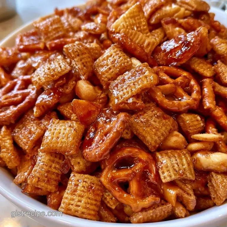 A rustic wooden bowl overflowing with crunchy pretzels, orange pumpkin seeds, and bright red dried cranberries.