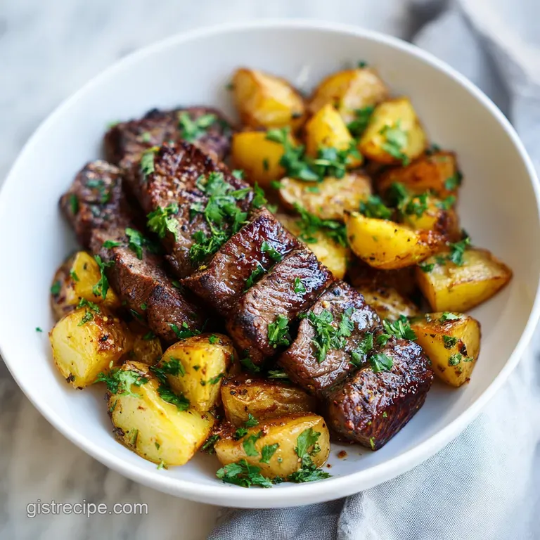 Garlic Herb Steak and Potato: Tender and Savory