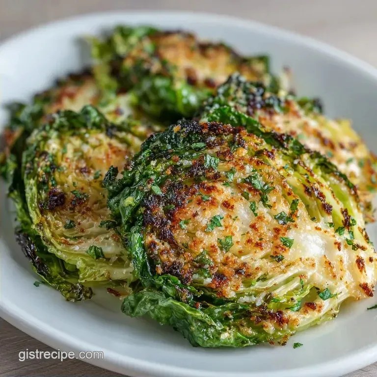 Garlic Parmesan Cabbage Steaks: Crispy and Charred