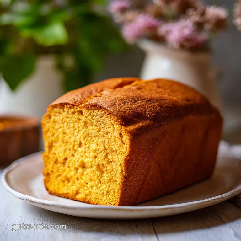 Thick slice of honey-toned bread, steam rising, topped with melting butter on a patterned plate.