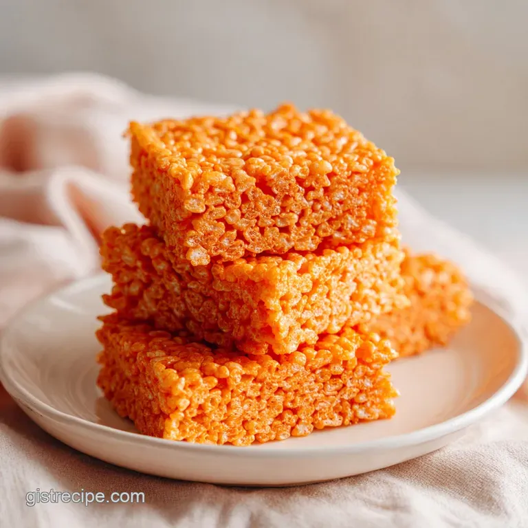 A neat stack of airy, pale gold squares, dusted with a hint of shimmer, on a clean white plate.