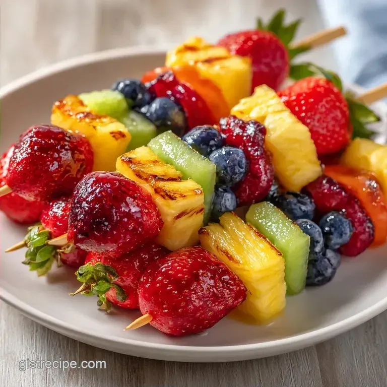 Vibrant Graduation Party Fruit Skewers