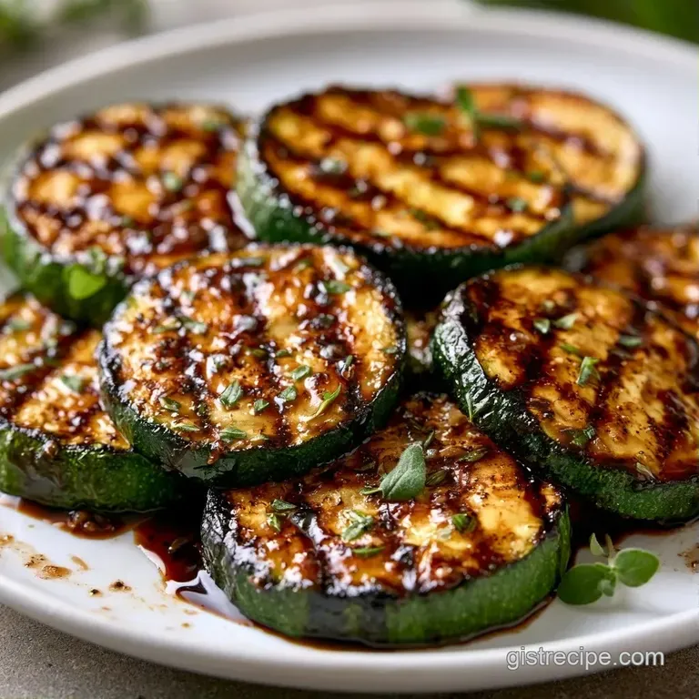 Symmetrically arranged charred zucchini spears on a ceramic plate, topped with lemon zest and coarse sea salt.