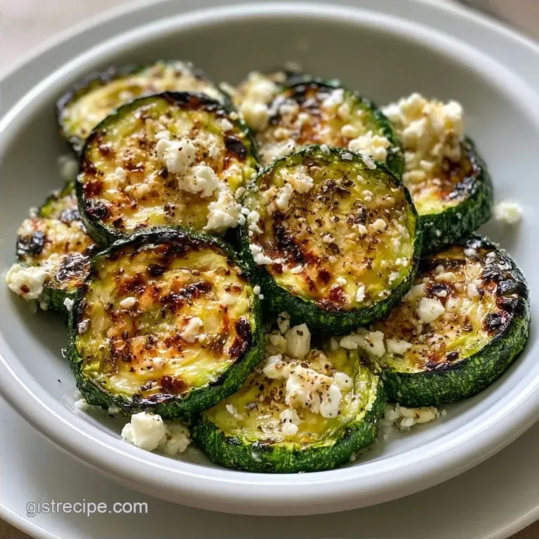 Grilled Zucchini Salad with Feta and Lemon
