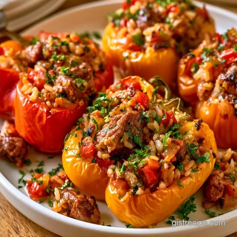 Old Fashioned Ground Beef Stuffed Peppers
